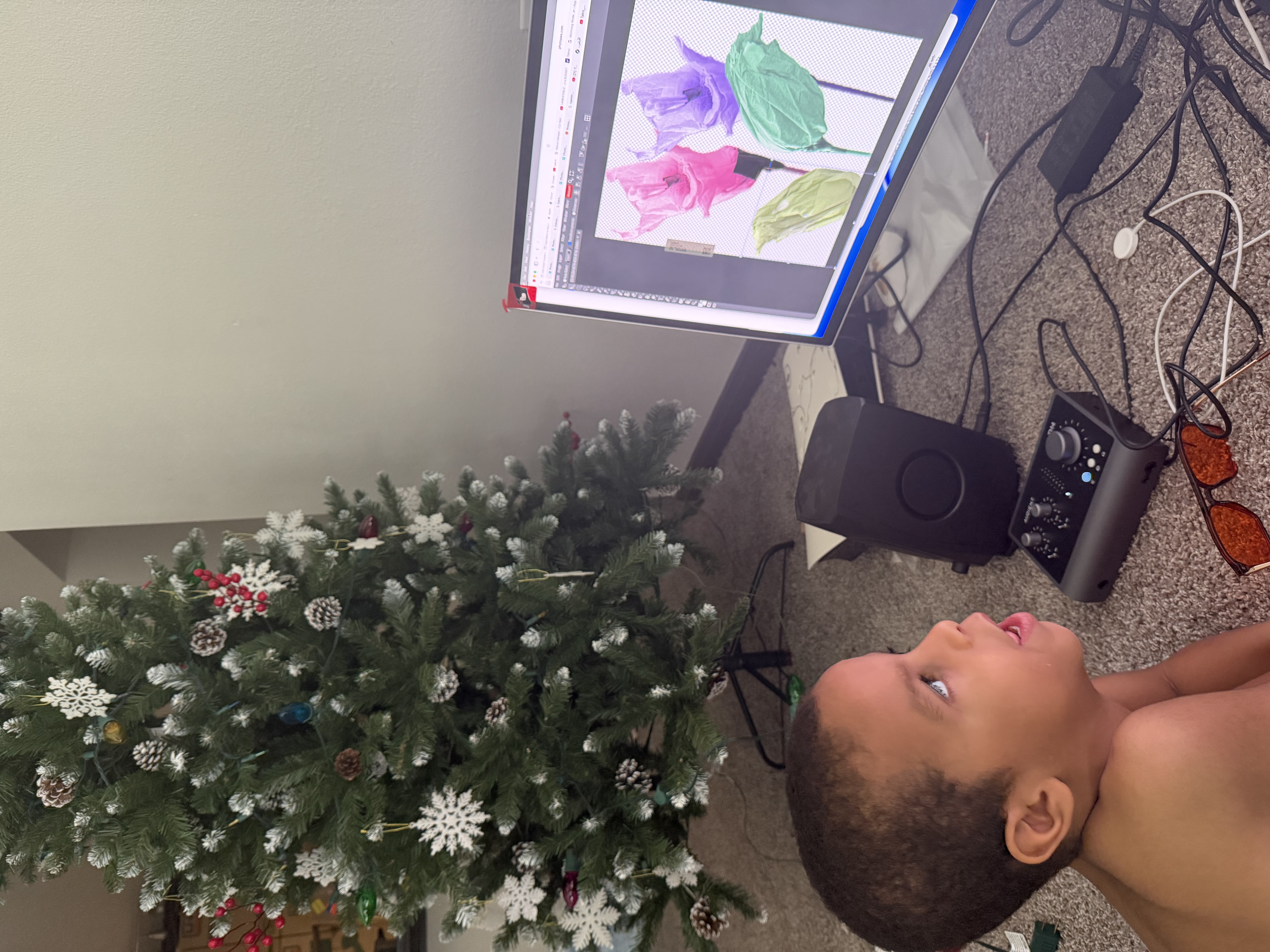 ZZAI founder working with his 6-year-old son on the app design